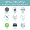 Absolute Blackout Window Curtain Panel Set