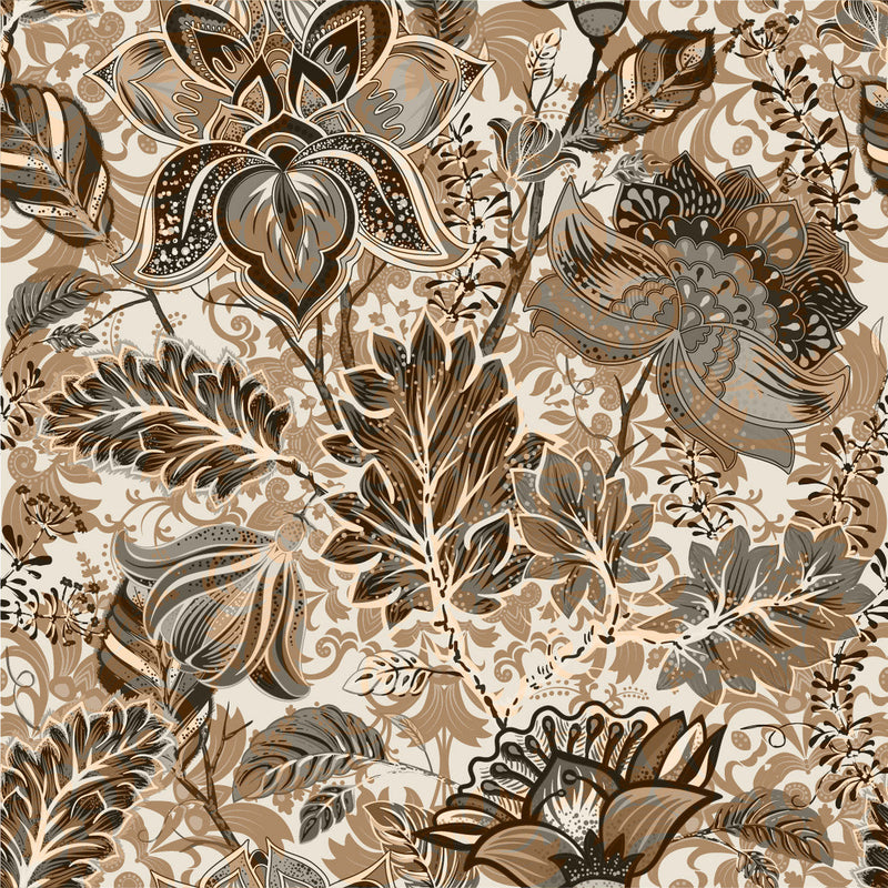 Brown Indian Style Wallpaper