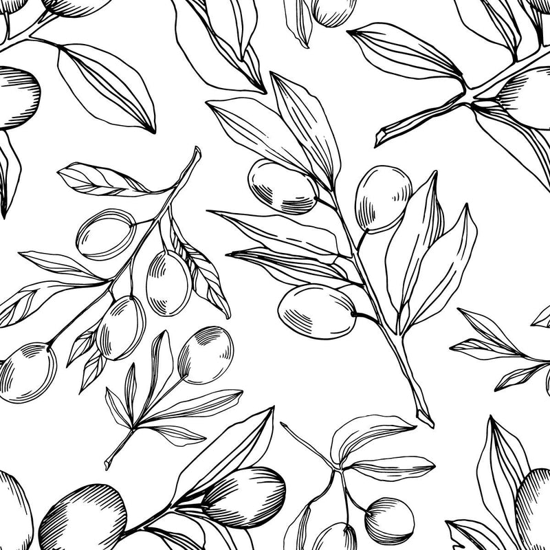 Black and White Berries Wallpaper