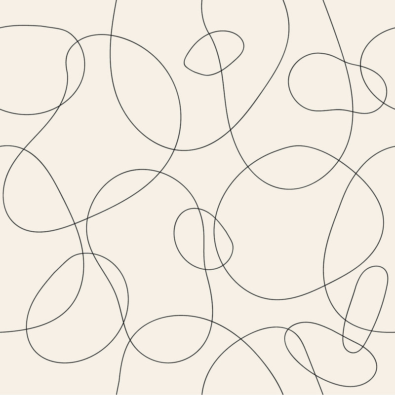 White Wallpaper with Black Lines