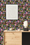 Stylish Exotic Flowers and Birds Wallpaper Smart