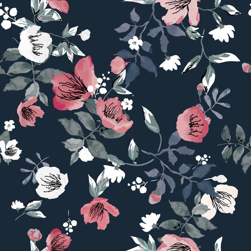 Red and White Flowers Wallpaper