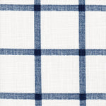 Rod Pocket Curtain Panels Pair in Aaron Italian Denim Blue Windowpane Plaid