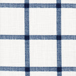 Round Tablecloth in Aaron Italian Denim Blue Windowpane Plaid