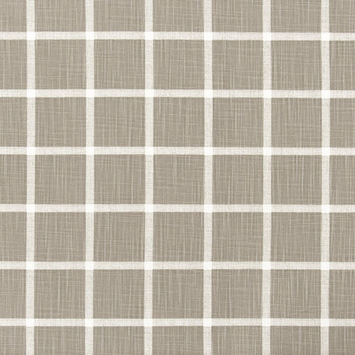 Gathered Bedskirt in Modern Farmhouse Abbot Ecru Windowpane Plaid