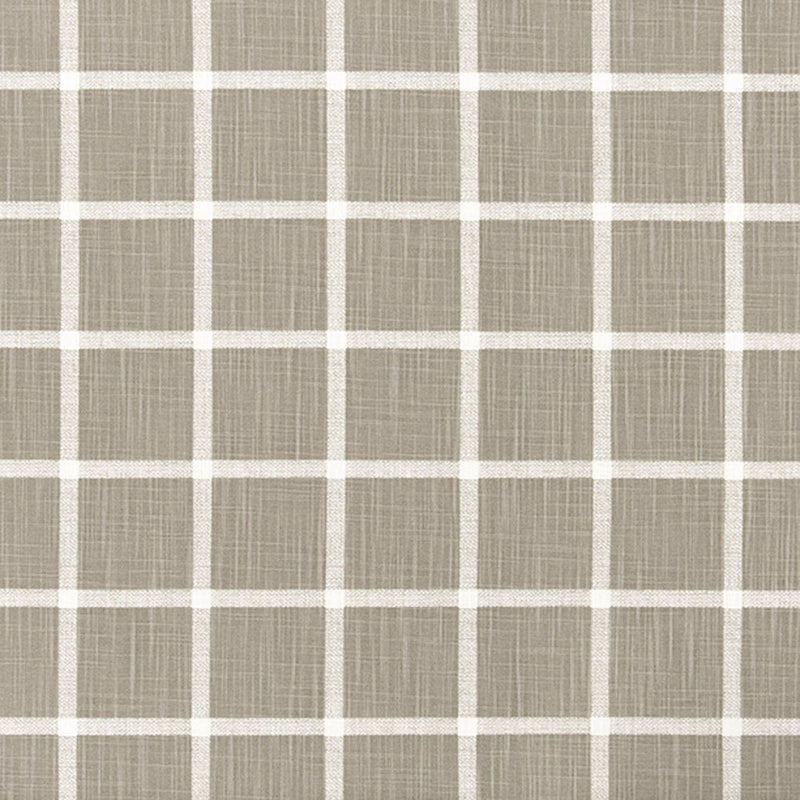 Gathered Bedskirt in Modern Farmhouse Abbot Ecru Windowpane Plaid