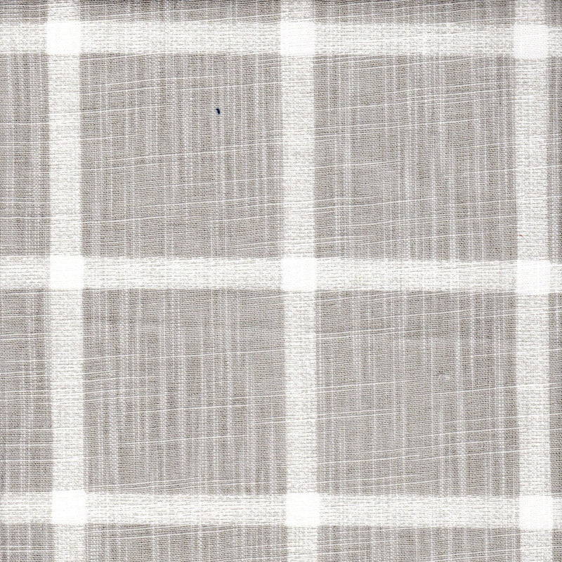 Gathered Bedskirt in Modern Farmhouse Abbot French Grey Windowpane Plaid