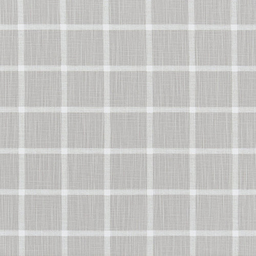 Rod Pocket Curtain Panels Pair in Modern Farmhouse Abbot French Grey Windowpane Plaid
