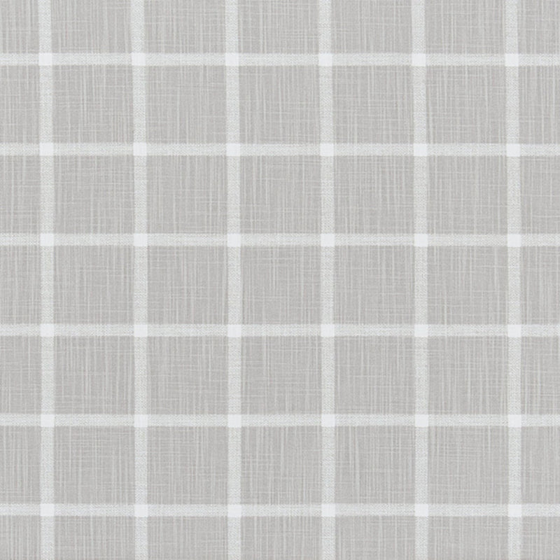 Gathered Bedskirt in Modern Farmhouse Abbot French Grey Windowpane Plaid