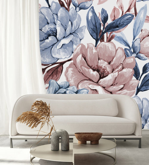 Blue and Beige Wallpaper