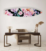 Pink Peony Flowers and Berries Acrylic Surfboard Wall Art