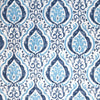 Gathered Bedskirt in Alahambra Sapphire Blue Damask Medallion