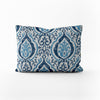 Decorative Pillows in Alahambra Sapphire Blue Damask Medallion