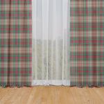 Rod Pocket Curtain Panels Pair in Ancient Campbell Ivy League Tartan Plaid