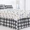 Gathered Bedskirt in Anderson Black Buffalo Check Plaid