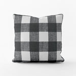 Decorative Pillows in Anderson Black Buffalo Check Plaid