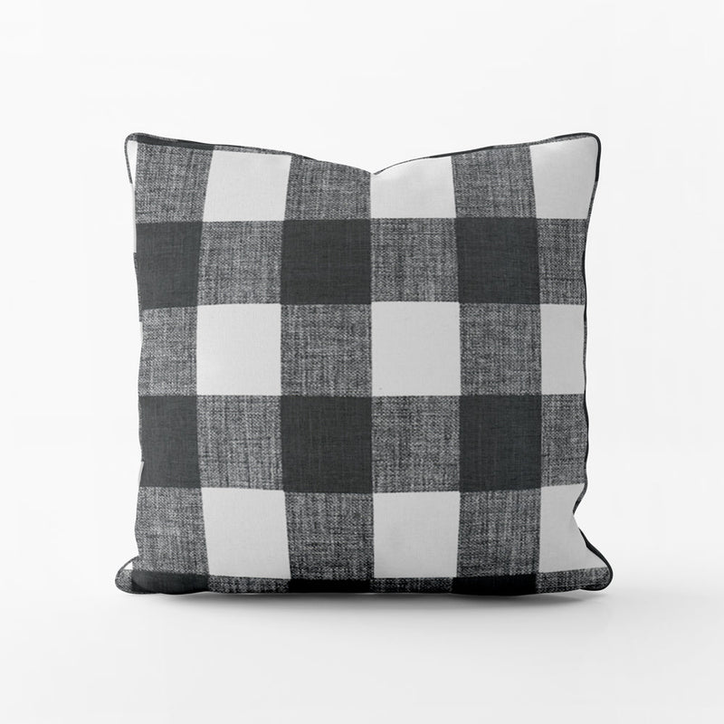 Decorative Pillows in Anderson Black Buffalo Check Plaid