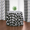 Round Tablecloth in Anderson Black Buffalo Check Plaid