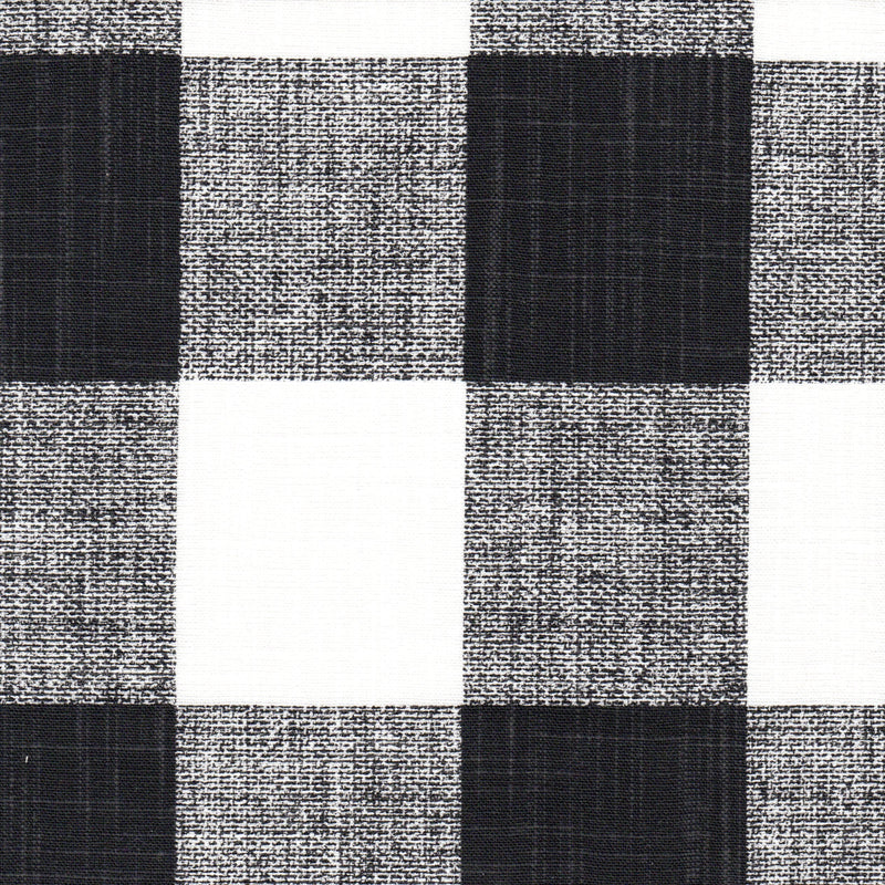 Round Tablecloth in Anderson Black Buffalo Check Plaid