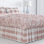 Gathered Bedskirt in Anderson Blush Buffalo Check Plaid