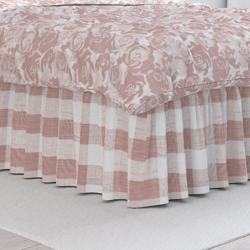 Gathered Bedskirt in Anderson Blush Buffalo Check Plaid