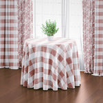 Round Tablecloth in Anderson Blush Buffalo Check Plaid