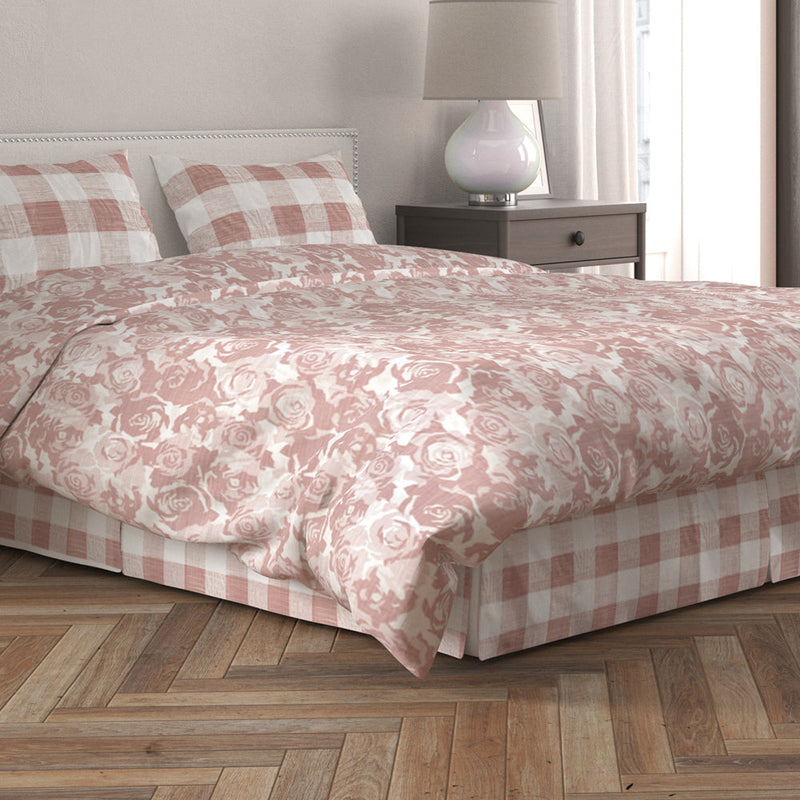 Tailored Bedskirt in Anderson Blush Buffalo Check Plaid