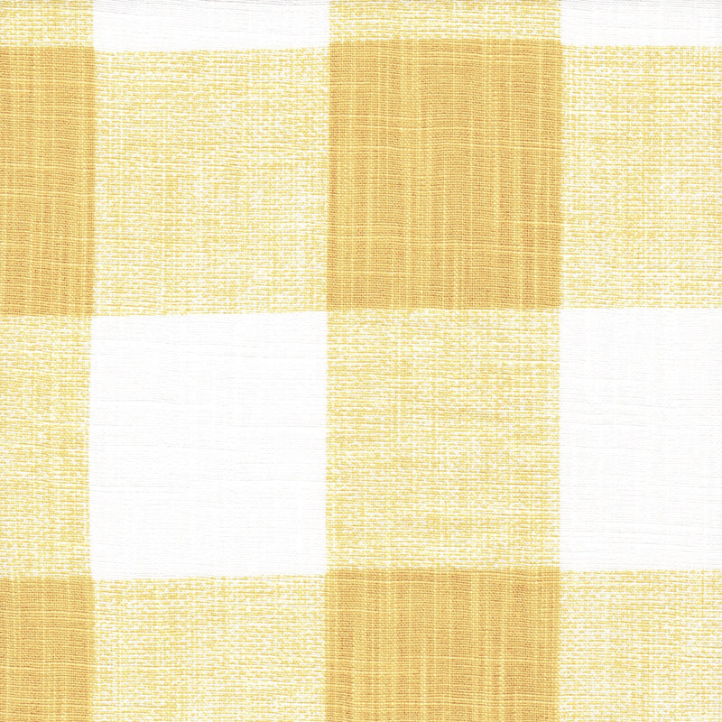 Tailored Tier Curtains in Anderson Brazilian Yellow Buffalo Check Plaid