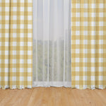 Rod Pocket Curtains in Anderson Brazilian Yellow Buffalo Check Plaid