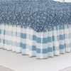 Gathered Bedskirt in Anderson Cashmere Light Blue Buffalo Check