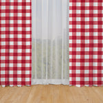 Rod Pocket Curtain Panels Pair in Anderson Lipstick Red Buffalo Check Plaid