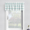 Tailored Valance in Anderson Snowy Pale Blue-Green Buffalo Check Plaid