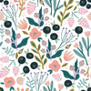Multicolored Berries and Leaves Wallpaper