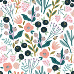 Multicolored Berries and Leaves Wallpaper