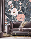 Flowers on Dark  Background Wallpaper