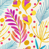 Voguish Brightly Leaves Wallpaper Chic