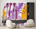 Purple and Yellow Pattern Wallpaper