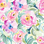 Watercolor Summer Flowers Wallpaper