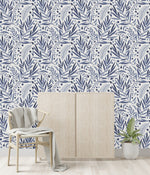 Voguish Purple Leaves and Berries Wallpaper Smart