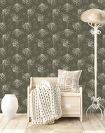 Stylish Brown Botanical Wallpaper Tasteful