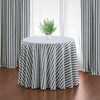 Round Tablecloth in Cottage Navy Blue Stripe