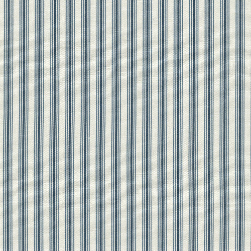 Tailored Tier Curtains in Cottage Navy Blue Stripe