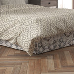 Tailored Bedskirt in Belmont Metal Gray Floral Damask