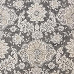 Round Tablecloth in Belmont Metal Gray Floral Damask