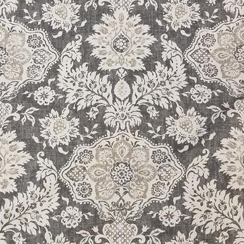Tailored Valance in Belmont Metal Gray Floral Damask