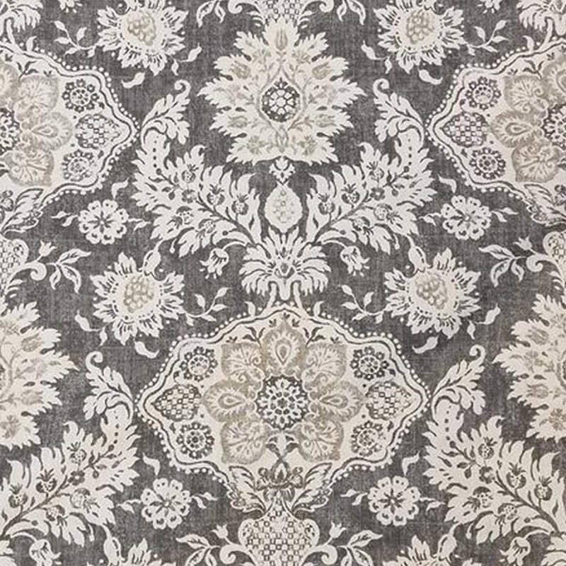 Shower Curtain in Belmont Metal Gray Floral Damask