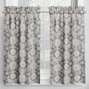 Tailored Tier Curtains in Belmont Metal Gray Floral Damask