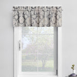 Tailored Valance in Belmont Metal Gray Floral Damask