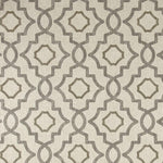 Round Tablecloth in Talbot Metal Gray Lattice Medallion