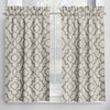 Tailored Tier Curtains in Talbot Metal Gray Lattice Medallion